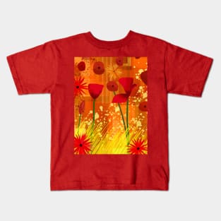 Red Poppies Kids T-Shirt